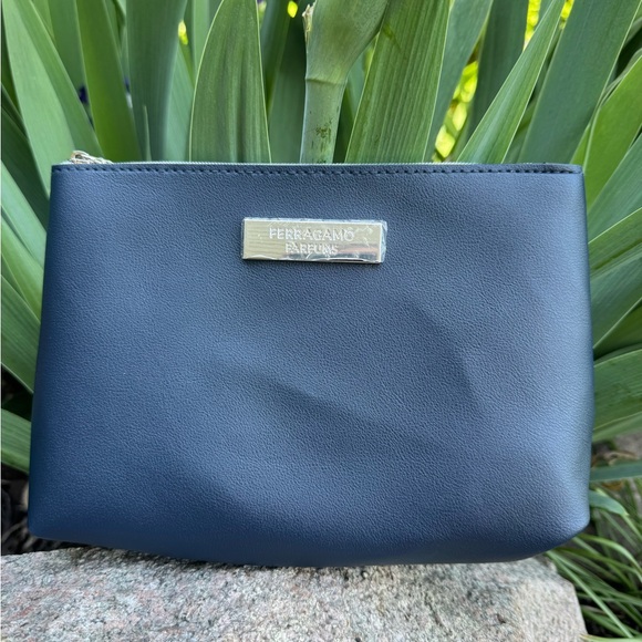 Salvatore Ferragamo Handbags - Ferragamo x Air India Navy blue cosmetic travel toiletry case NWOT